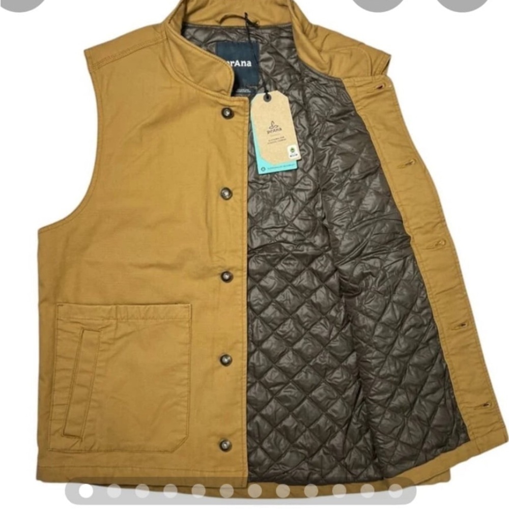 Prana Men's Tan Quilted Vest